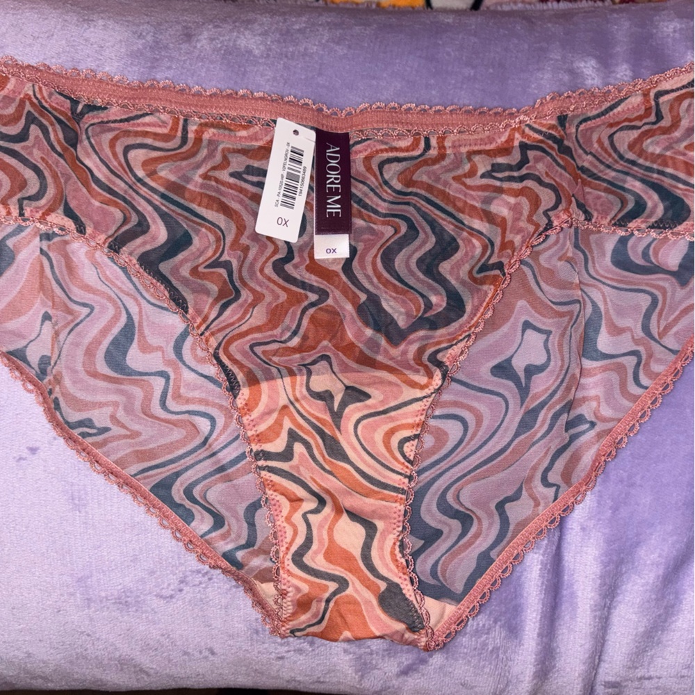 Adore Me Multicolor Sheer Lace Panties
